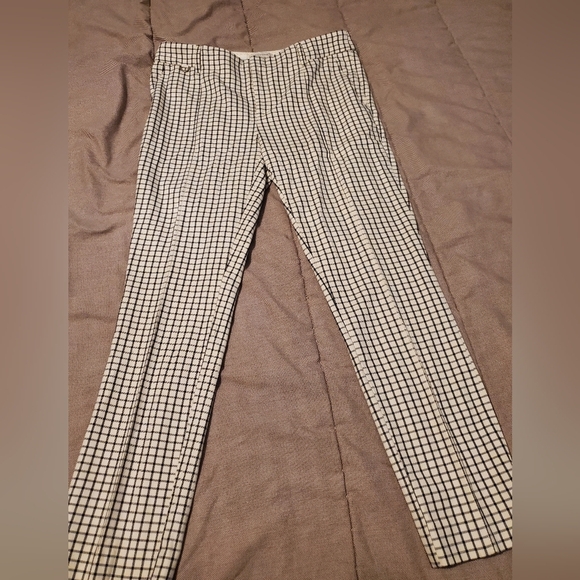 Anthropologie Essential Slim Pants in Plaid, Checked Windowpane Print Size 4 - Picture 5 of 11